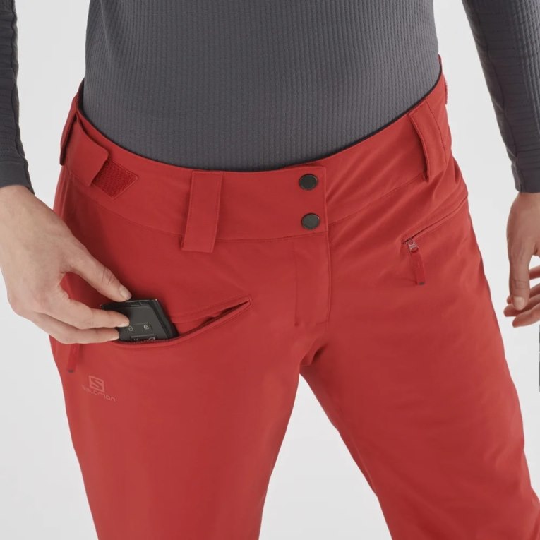 Pantalones De Esquí Salomon Edge Mujer Rojos | MX NKFR185